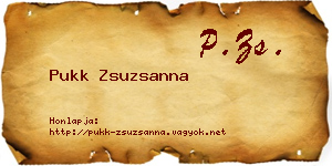 Pukk Zsuzsanna névjegykártya